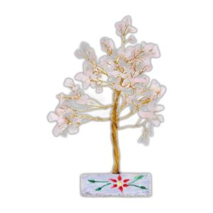 Arbre à pierres précieuses en quartz rose - 160 pierres- Vendu par 1