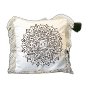 Coussin Mandala Traditionnel - 45x45cm - noir- Vendu par 1