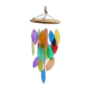 Feuille arc-en-ciel et goutte de bambou- Vendu par 1