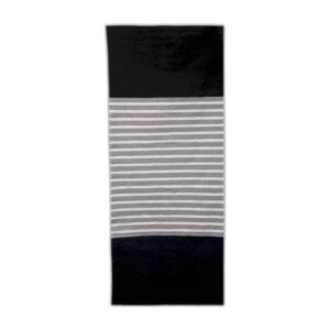 Tapis Indien en Coton - 70x170cm - Noir / Gris- Vendu par 1