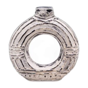 Vase Rond en Forme de Donut - Crème 18cm- Vendu par 1
