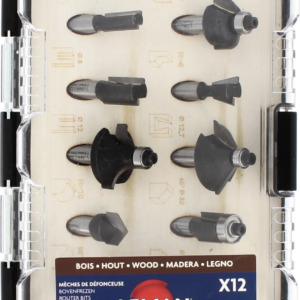 COFFRET 12 MECHES ASSORTIES CARBURE DEFONCEUSE Q8 - 418.700.12 - LEMAN