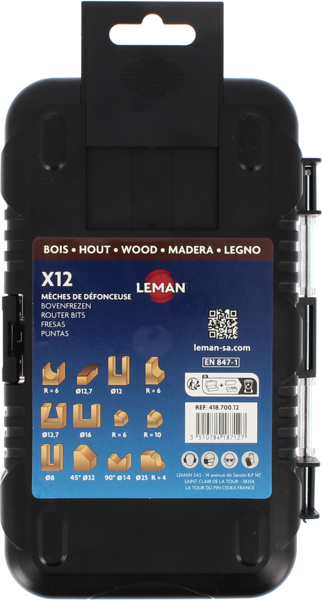 COFFRET 12 MECHES ASSORTIES CARBURE DEFONCEUSE Q8 - 418.700.12 - LEMAN – Image 4