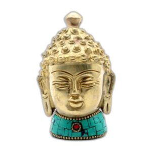 Figure de Bouddha en Laiton - Tête Med - 8 cm- Vendu par 1