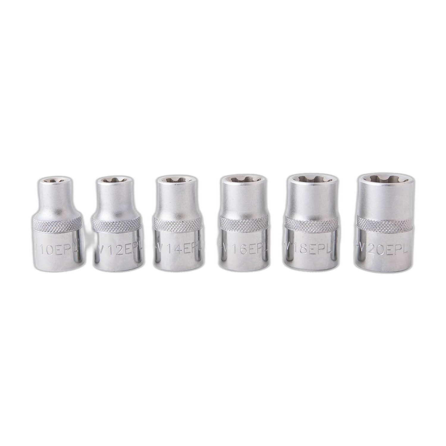 Douilles torx plus EP10 à ep20 L.37mm 1/2" (6 pcs) - OM 7017 - CLAS Equipements
