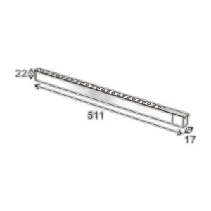 Spot LED Série Hallway 16mm 24W pour rail magnétique Noir 48V 3000K - Ledme - LM3609