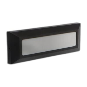 Balise de Surface Led Murale Longue Rectangulaire Noir 5W IP54 3000K - Ledme - LM6102