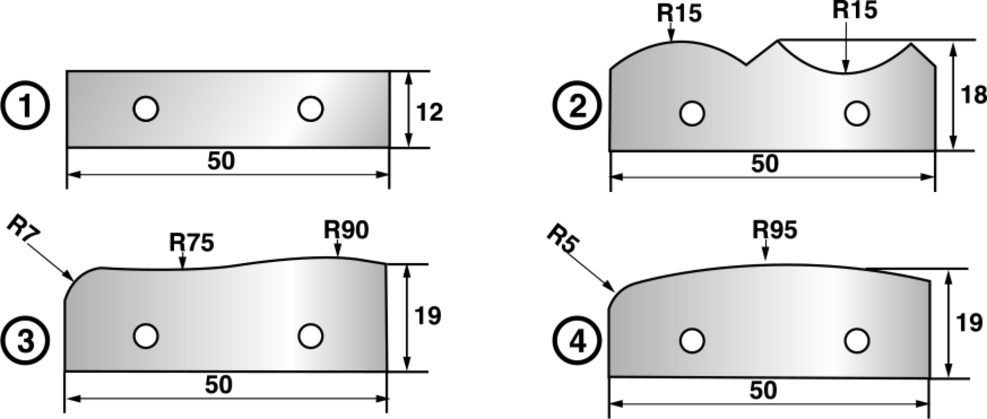 P.O CNC INCLINAISON VARIABLE Ø100XLU.50 Z=2 Q20X50 ROTATION DROITE - 959.9.100.5050 - LEMAN – Image 5