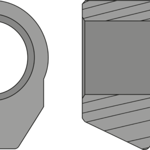 ECROU OGIVE TRAPEZOIDAL FILETAGE M8 GAUCHE - OGIVE.TRAPEZ.M8 - LEMAN