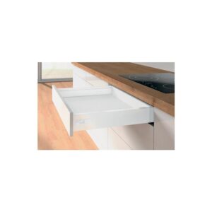 Kit partiel Innotech Atira avec coulisses - Push To Open 30 kg - tiroir simple hauteur 70 mm - 470 mm - Blanc - HETTICH - 610529