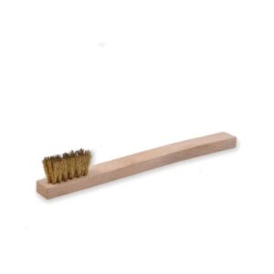 Brosse métallique à bougie manche bois L.200 mm x 3 rgs x acier laitonné droit 0,2 mm boîte de 24 - 0004133073 OSBORN UNIPOL - OSBORN - 241299