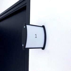 Porte-étiquettes Signy Premium en drapeau - 105 x 50 mm - noir mat - LEGALLAIS - 588276