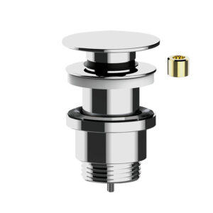Bonde pour lavabo avec ou sans trop plein clapet digiclic ou fixe hauteur 110 mm chromé - VALENTIN - 612342