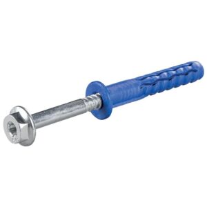 Chevilles nylon R-FFS-K à profondeur d'ancrage courte boîte de 25 chevilles Ø 10x100mm avec vis TH à collier Ø 7x109mm - RAWL - 588661