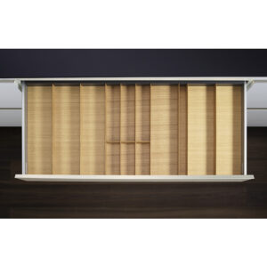 Set range-couverts LiniQ - pour tiroir largeur 1000 à 1200 mm - finition chêne clair - KESSEBÖHMER - 655392