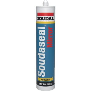 Colle à miroirs Soudaseal Mirror monocomposante élastique à base de MS Polymère coloris gris carton de 12 fois 290ml - SOUDAL - 605951