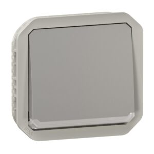 Interrupteur ou va-et-vient lumineux composable étanche Plexo 10 AX / 250 V - coloris gris - Legrand - 609948