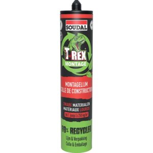 Colle aqueuse T-rex green Montage Matériaux lourds cartouche de 350g - SOUDAL - 605909