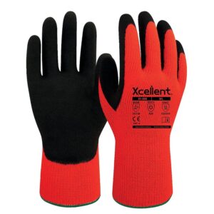 Gants 51-500 ACRYLIC/LATEX Jauge 10 Thermique orange taille 7 - la paire - XCELLENT - 635337