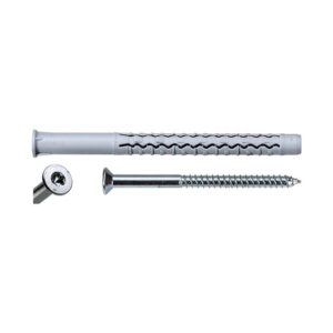 Chevilles nylon longue OLÉRON 8x200mm avec vis tête fraisée 5,5x205mm empreinte T30 boîte de 50 pièces - LEGALLAIS - 605762