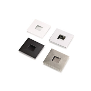 Bouton cuvette forme carré Square - 73 x 73 extérieur - 45 x 45 mm encastrement - finition noir -  - 661615