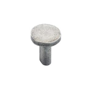 Bouton en zamak Stone - diamètre 30 mm - finition vieux fer - METAKOR - 662070