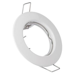 Spot encastré sans lampe rond fixe blanc GU10 - ASLO - 668006