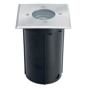 Spot encastré extérieur de sol carré à équiper max. 50 W GU10 110x110 mm IP65-IK08 - ASLO - 668398