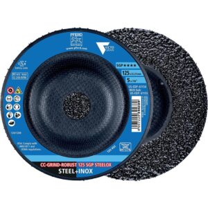 Disque abrasif CC-GRIND-ROBUST SGP Steelox diamètre 125 mm alésage diamètre 22,23 mm grain 36 victograin - PFERD - 648567
