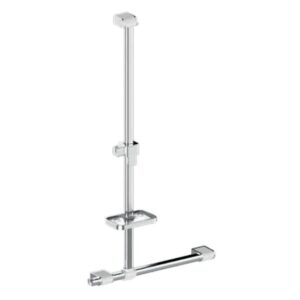 Barre de douche T coulissante en L Onyx 2 Duo blanc - AKW - 656316