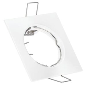 Spot encastré sans lampe carré fixe blanc GU10 - ASLO - 668020