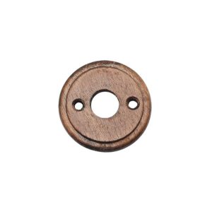 Rosaces rondes garniture rustique bois/laiton bec-de-cane - DUBOIS INDUSTRIES - 104563