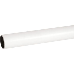 Tubes de penderie ronds aluminium - diamètre 16 mm - finition blanc mat RAL 9010 - longueur 3 m - DUVAL - 105634