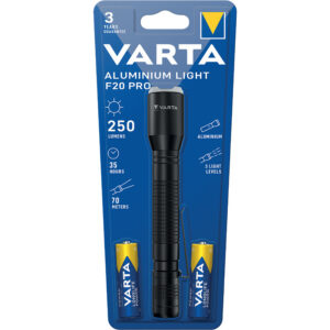 Torche Varta aluminium Light F20 Pro 2xAA - VARTA - 146045
