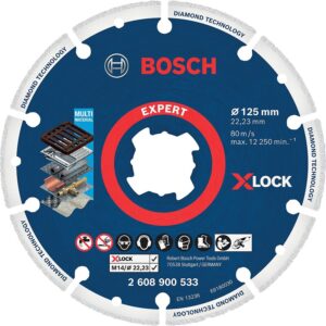 Disque à tronçonner diamant Xlock Expert pour le métal diamètre 125 mm - BOSCH - 109400