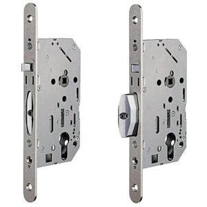 Serrure à larder d'urgence D 469 double fouillot têtière noire bouts ronds gâche rénovation G39 main droite réversible - VACHETTE ASSA ABLOY - 158330