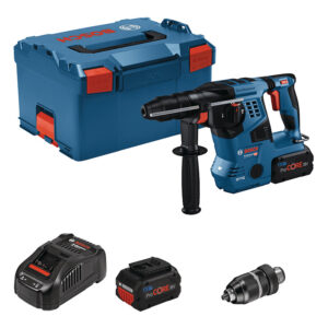 Marteau perforateur 18 V SDS+ sans fil GBH 18V-28 CF, 2x PC8,0Ah, GAL1880 CV dans L-BOXX - BOSCH - 158344