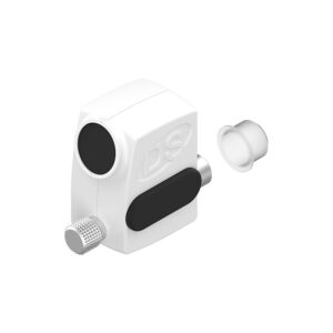 Arrêt de vantail coulissant S'Hestia semi-automatique Simply pêne L14 blanc RAL 9010 - LA CROISÉE DS - 172603