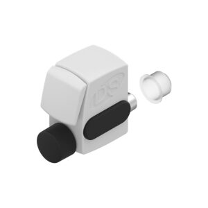 Arrêt de vantail coulissant S'Hestia manuel Easy Control pêne L14 blanc RAL 9010 - LA CROISÉE DS - 172624