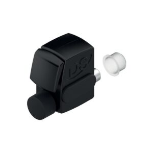 Arrêt de vantail coulissant S'Hestia manuel Easy Control pêne L14 noir RAL 9005 - LA CROISÉE DS - 172617