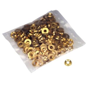 Rondelles cuvettes embouties laiton poli pour vis Ø6mm diamètres extérieurs haut 13,5mm et bas 18mm sachet de 100 p -  - 173373
