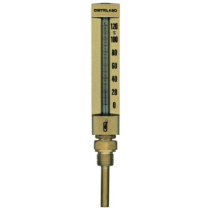 Thermomètre industriel équerre en verre -30/+50°C plongeur 63 mm moyen modèle - DISTRILABO - 191321