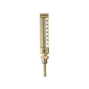 Thermomètre industriel droit en verre 0/60°C plongeur 63 mm moyen modèle - DISTRILABO - 191328