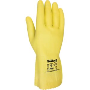 Gants protection chimique 62138 jaune - taille 8 - sachet de 12 paires - JUBA - 191720