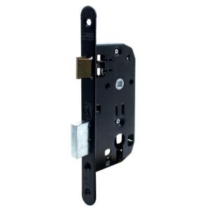 Serrure de sûreté à larder NF QC série 4130 QC axe à 40 mm têtière noire à cylindre - TESA ASSA ABLOY - 193176