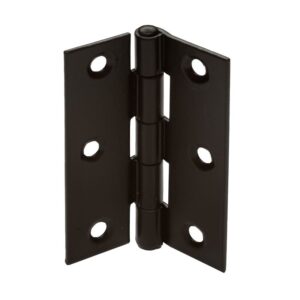 Charnières rectangulaire en acier - 40 x 25 mm - finition noir x20 - Interges - 211803