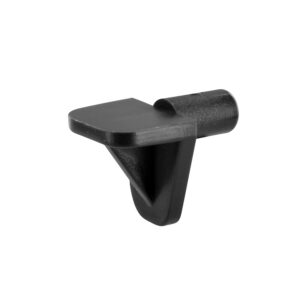Taquet équerre d'étagère en plastique - finition noir - Ø 5 mm - sachet de 24 - Interges - 211754