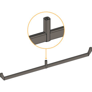 Support central pour tube de penderie Excessories - fixation sous-tablette bois - zamak - SALICE - 221274