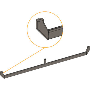 Support d'extrémité pour tube de penderie Excessories - fixation sous-tablette bois - zamak - SALICE - 221281