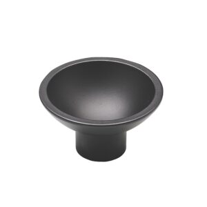 Bouton zamak Tazza - diamètre 53 mm - finition noir mat - METAKOR - 229275